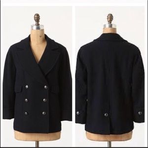 Anthropologie navy wool peacoat